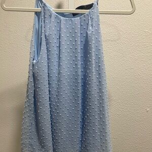Blue Rain Light Blue Textured Tank Top